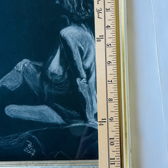 Framed Original Drawing Artist Signed Art Picture - Picture 6 of 7